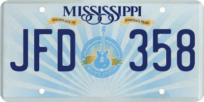 MS license plate JFD358
