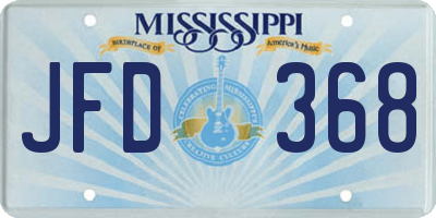 MS license plate JFD368