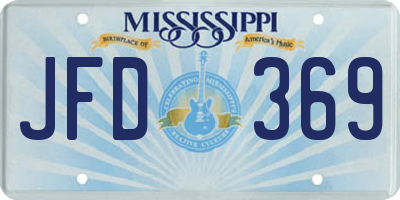 MS license plate JFD369