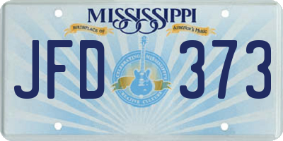 MS license plate JFD373