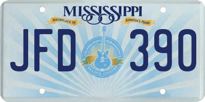 MS license plate JFD390