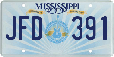 MS license plate JFD391