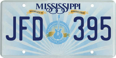 MS license plate JFD395