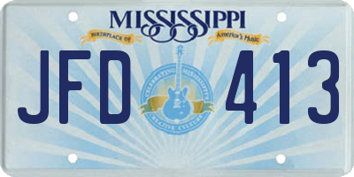 MS license plate JFD413