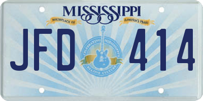 MS license plate JFD414