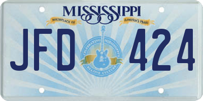 MS license plate JFD424