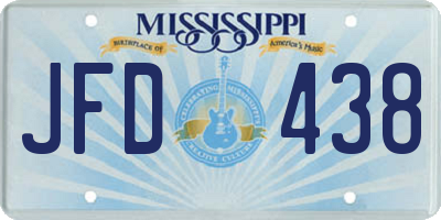 MS license plate JFD438