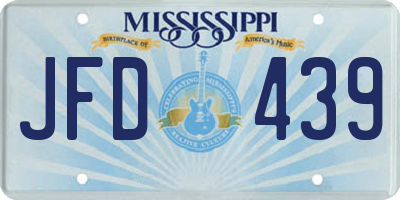 MS license plate JFD439