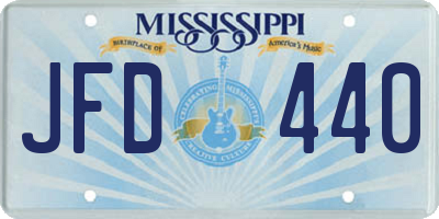MS license plate JFD440