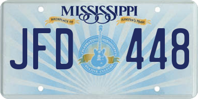 MS license plate JFD448