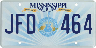 MS license plate JFD464