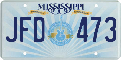 MS license plate JFD473