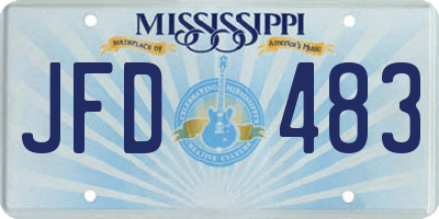 MS license plate JFD483