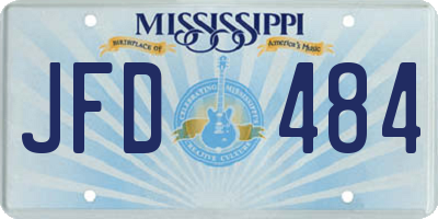 MS license plate JFD484