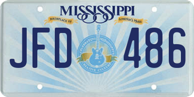 MS license plate JFD486