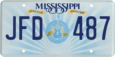 MS license plate JFD487