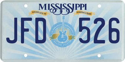 MS license plate JFD526