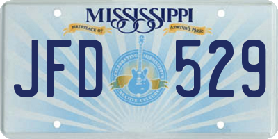 MS license plate JFD529
