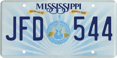 MS license plate JFD544