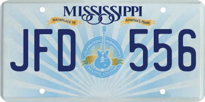 MS license plate JFD556
