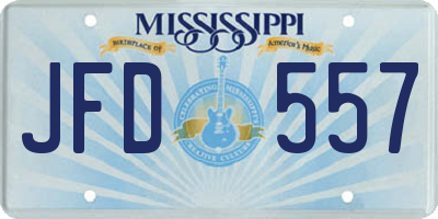 MS license plate JFD557