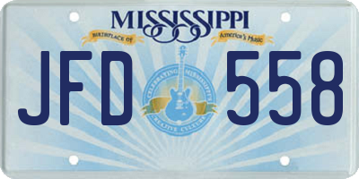 MS license plate JFD558