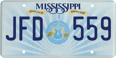 MS license plate JFD559