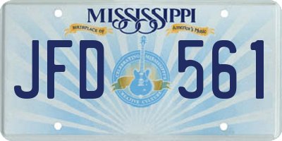 MS license plate JFD561