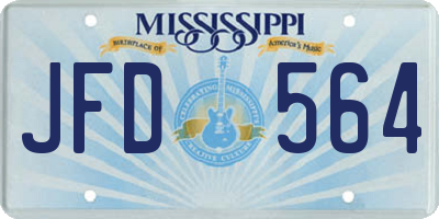 MS license plate JFD564