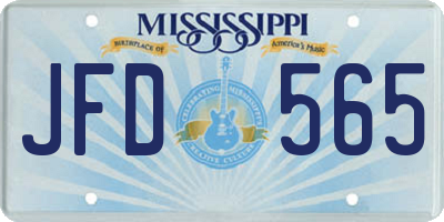 MS license plate JFD565