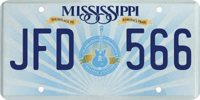 MS license plate JFD566