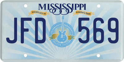 MS license plate JFD569