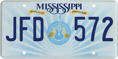 MS license plate JFD572