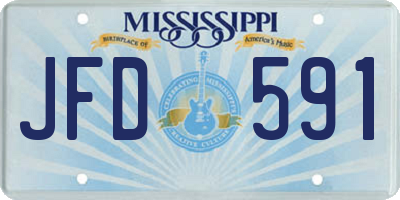 MS license plate JFD591