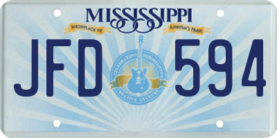 MS license plate JFD594