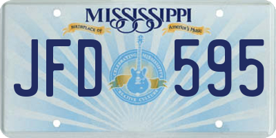 MS license plate JFD595