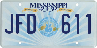 MS license plate JFD611