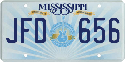 MS license plate JFD656