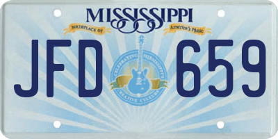 MS license plate JFD659