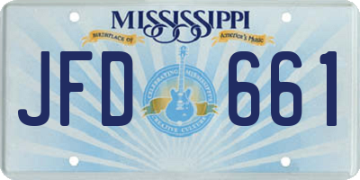 MS license plate JFD661