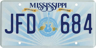 MS license plate JFD684