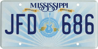MS license plate JFD686