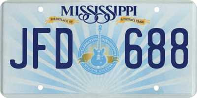 MS license plate JFD688