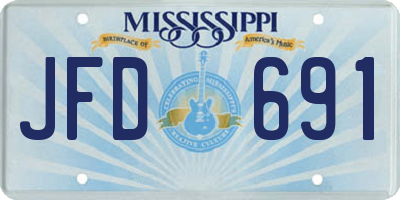 MS license plate JFD691