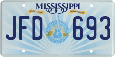 MS license plate JFD693