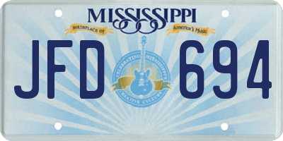MS license plate JFD694