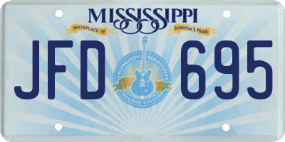MS license plate JFD695