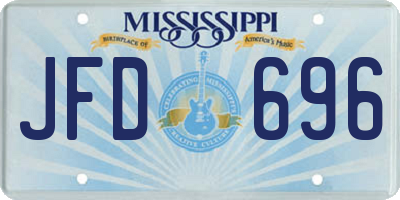MS license plate JFD696