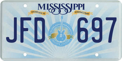 MS license plate JFD697
