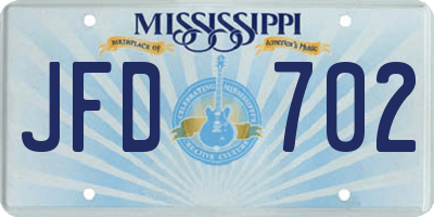MS license plate JFD702